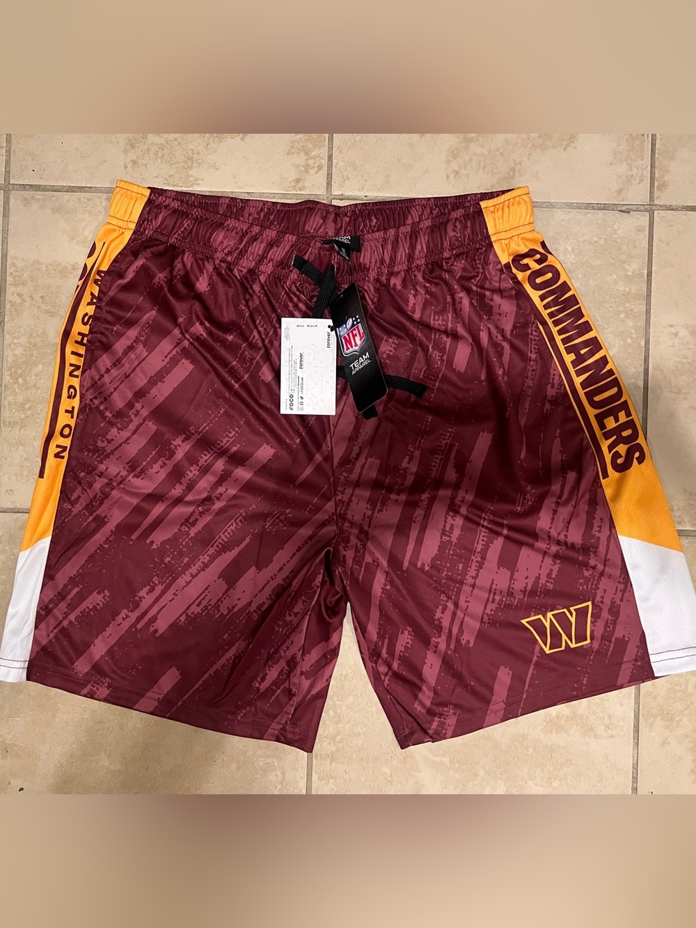 NFL Washington Commanders Maroon and Gold Men's Shorts